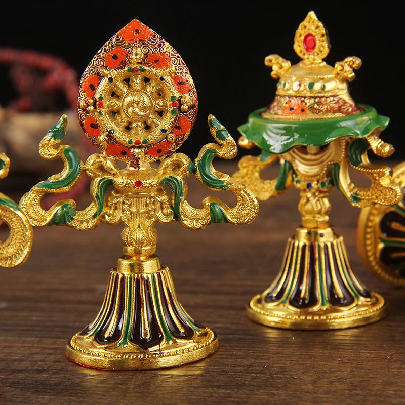 Nepalesische Dharma-Ornamente: Set der Acht Glückssymbole