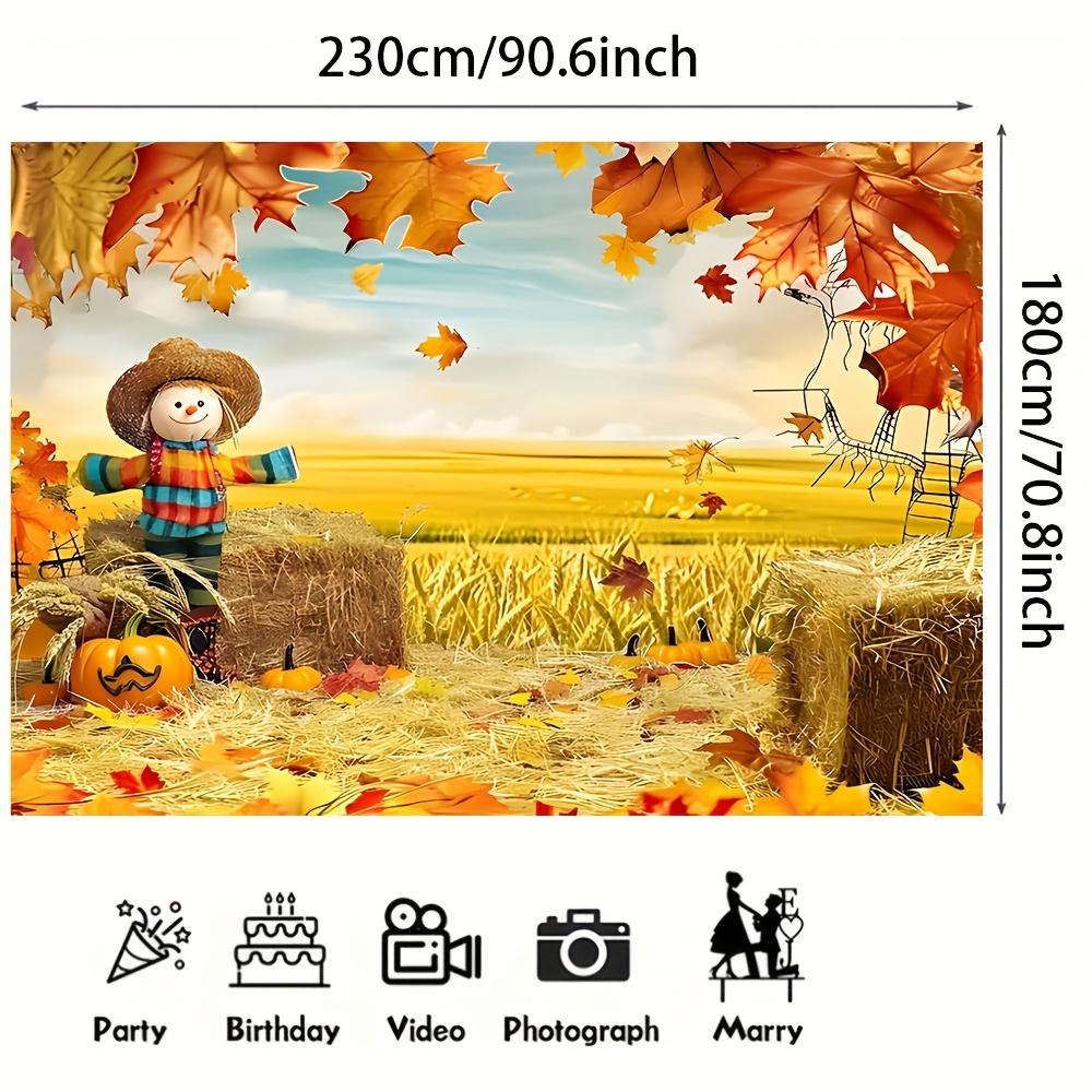 1 Piece of 2D Plane with a Harvest and Thanksgiving Background Highly Suitable As a Backdrop for Family Room and Seasonal