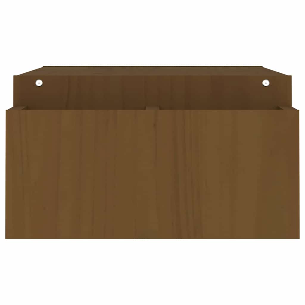 Monitor Stand Honey Brown 100 X 27.5 X 15 Cm Solid Pine Wood