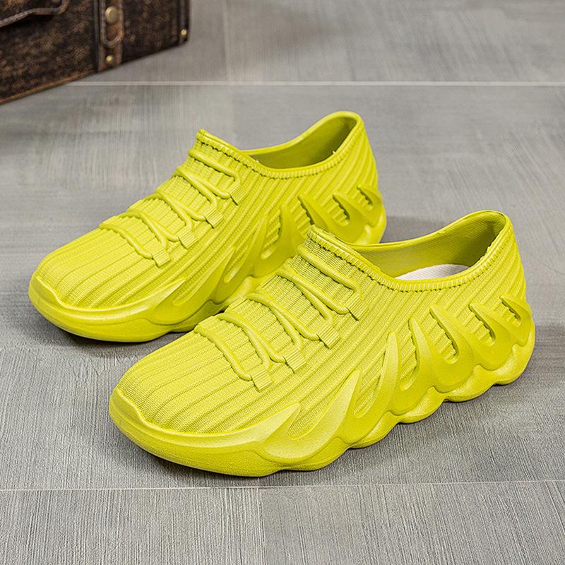 

Новый модный тренд дождевые туфли мужские короткие голенища верхняя одежда нескользящая водная обувь пара взрослые резиновые сапоги водонепроницаемая клеевая обувь 45 зелёный