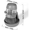 Soap Dispensing Dish Brush, Kitchen Hand Brush for Cleaning Dishes, Pots, Pans and Sinks -- Gray