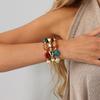 Multi Color Gradient Hue Bracelet Gradient Hue Stackable Wrist Chain  Beach Vacation