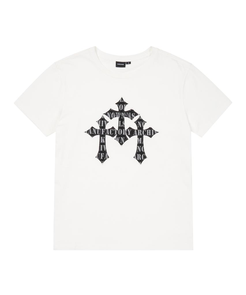 AAKAM Trinity Cross Half Top (White)