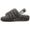 UGG Fluff Yeah Slide Thick Sole Gray Slippers Women's 1095119-CHRC