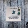 Creative Diy Travel Turtle Keychain Birthstone Turquoise Jewelry Pendant Couple Family Keychain Pendant