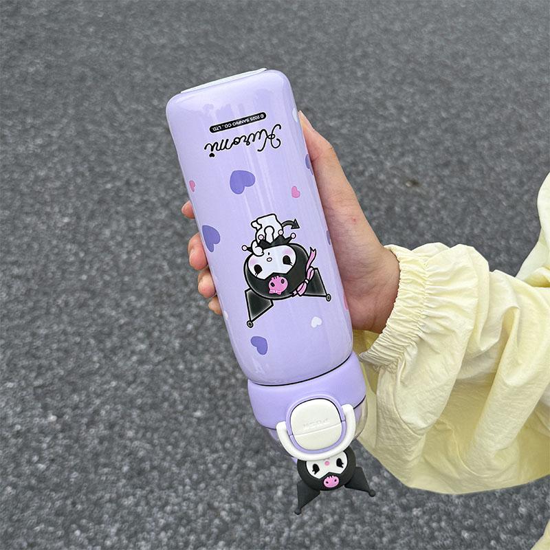 1pc Kuromi Large-Capacity Stainless Steel Insulated Cup - 520ML Portable Water Bottle for Outdoor Sports, Dual-Drinking Lid