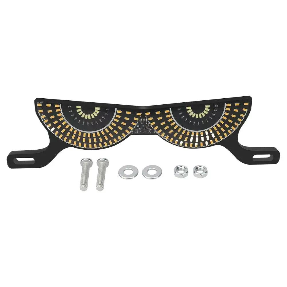 Motorcycle LED Flash Brake Light Dual Color Flashing Tail Decoration Signal Plate Light 12V Light License Turn Motorcycle L S1Z4