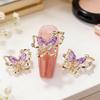 10Pcs Butterfly Nail Art Charm Rhinestone Faux Pearl 3D Butterfly Shape Nail Design Jewelry DIY Crafts Nail Decoration Accessories