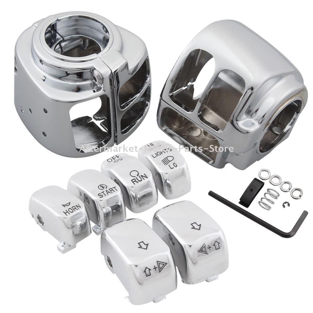 Motorcycle Switch Housing Cover Switch Cap Button For Harley Touring Glide Road King Sportster Softail Dyna VRSC Heritage Vrod