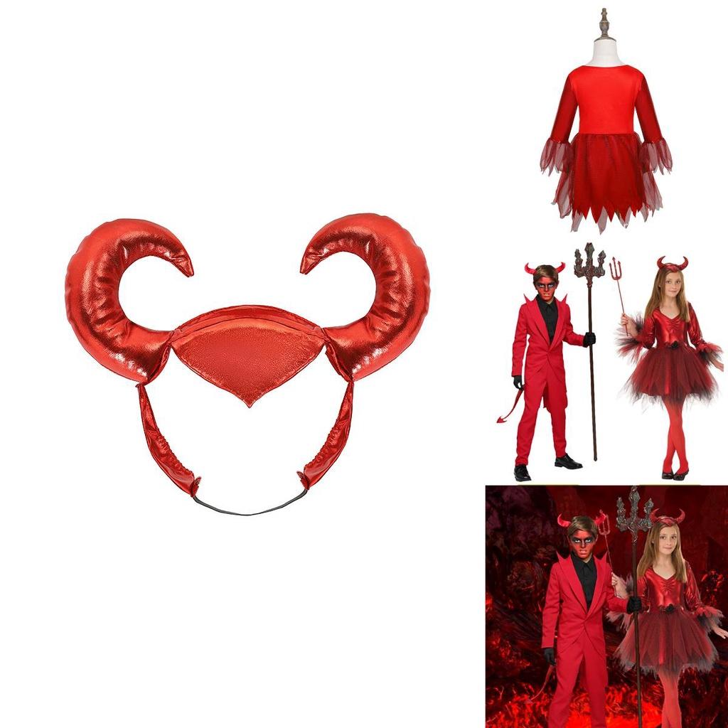 Halloween Red Bull Dämonenkostüm für Mädchen Weicher Polyesterstoff Europäischer und amerikanischer Stil Ideal für Cosplay und Kostümpartys