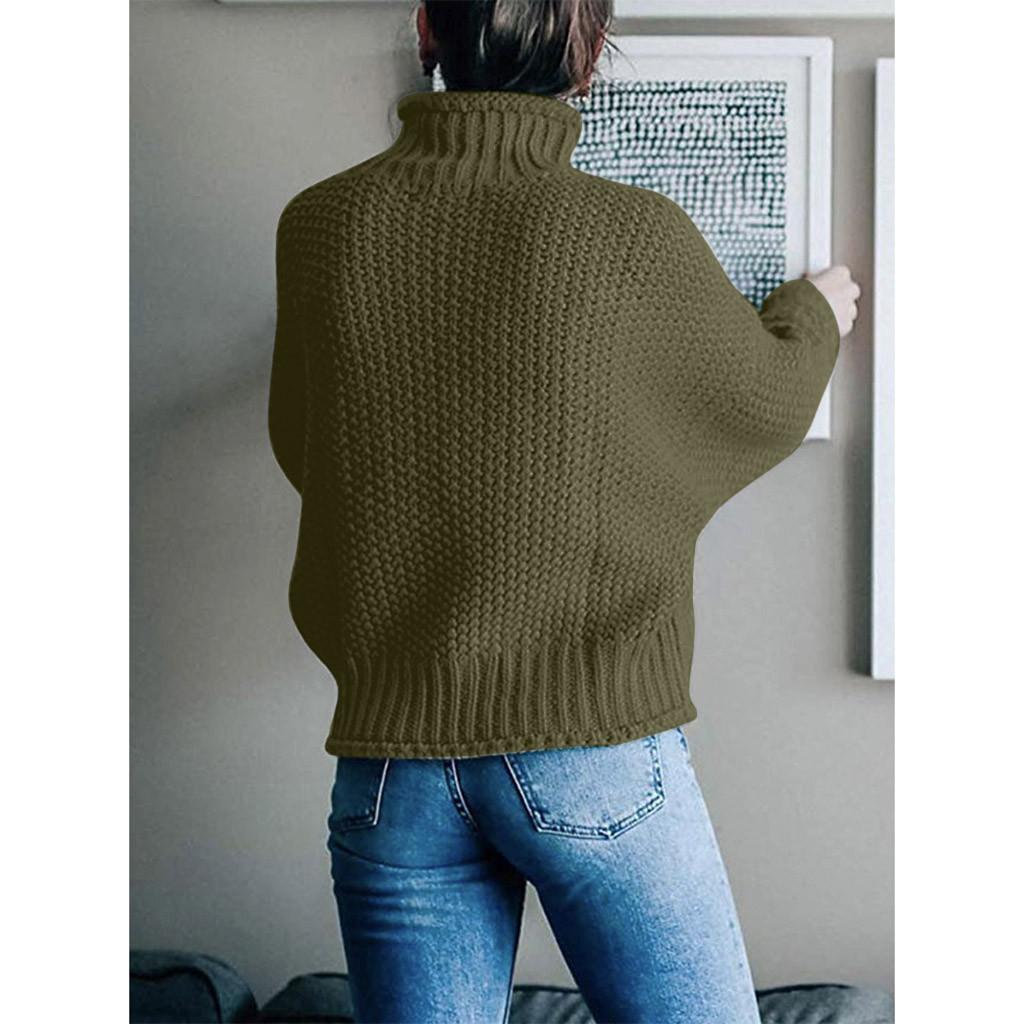 Womens Off The Shoulder Sweater Casual   Knitted Loose Long Sleeve Pullover