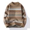 Xiaofu Men's Color-Block Pullover Sweater