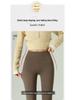 Pantalon de Yoga Chaud Taille Haute pour Femme: Leggings élastiques requin avec polaire de lapin pour l'extérieur et pour remonter les hanches