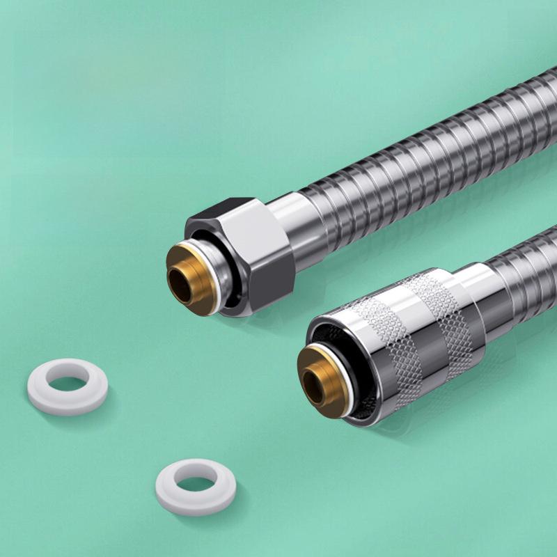 סט צינור מקלחת מנירוסטה חסין פיצוץ ופיה למחמם מים לאמבטיה