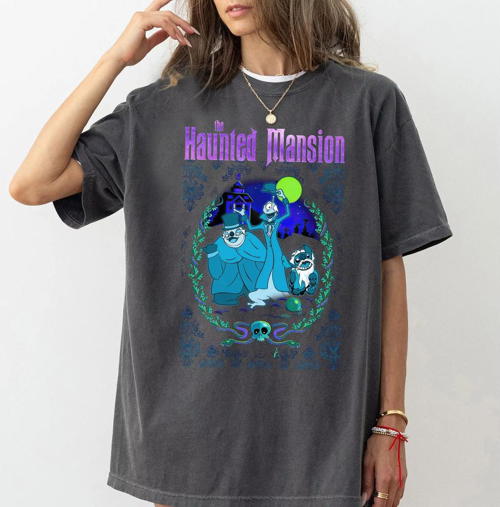 Lilo and Stitch Characters Cosplay Haunted Unisexsion Hitchhiking Ghosts Shirt Foolish Mortals Shirt