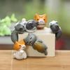6Pcs/Set Simple Cute Lazy Cats Figurines Cartoon Design Micro Landscape Creative Kitten Shape Miniatures