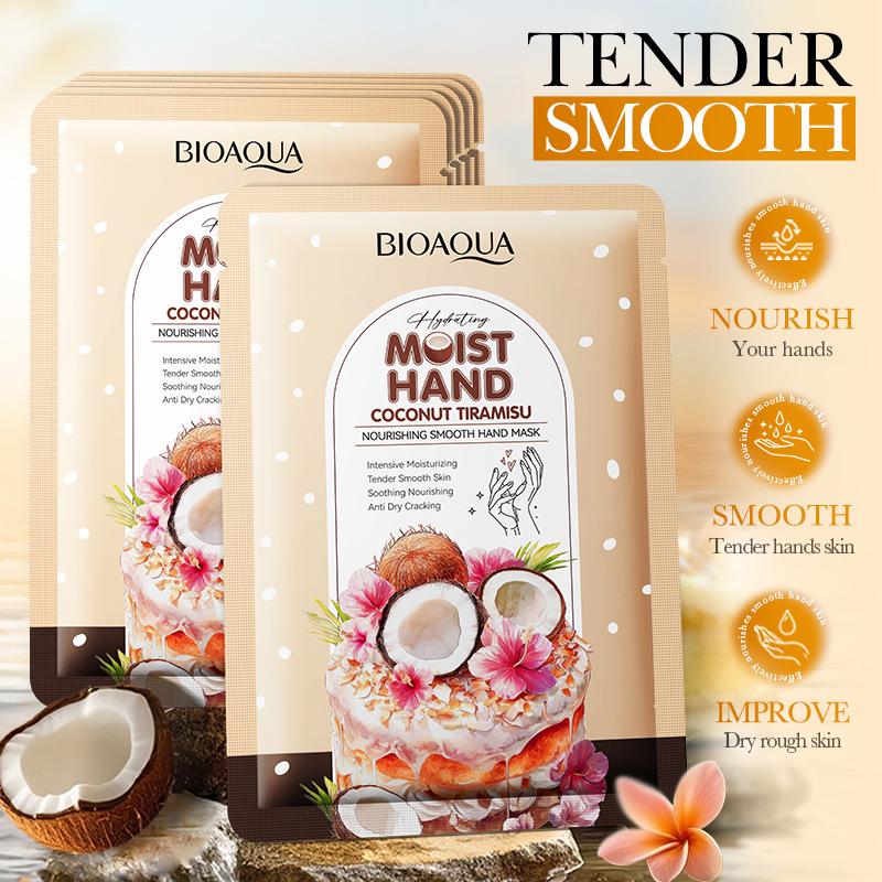 3pcs Coconut Cake Moisturizing Smooth Hand Mask 40ml Autumn and Winter Hand Care Anti-Dry and Cracked Skin Care Products