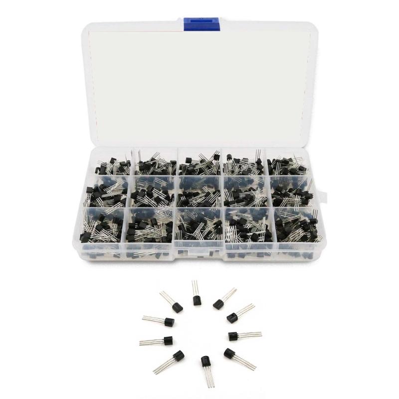15 Values Power Transistor Variety Pack 675pcs/1Box High Current 2N222-S9018 NPN Components For Electronics Projects