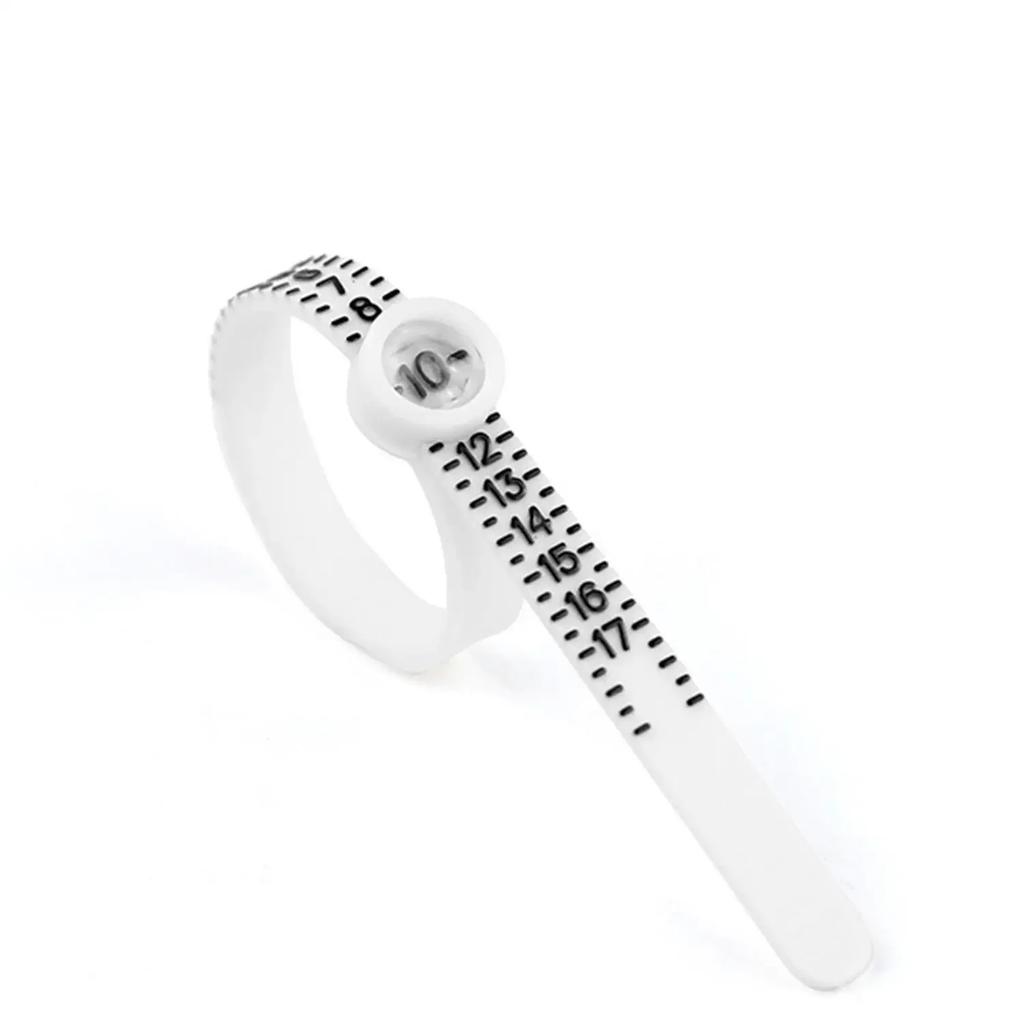 US/UK/EU/HK Size Ring Ruler Ring Measuring Tape Ring Measuring Tool Annular Coil Finger Size Filter with Magnifying Glass