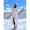 Women's Long Thickened Goose Down Jacket - Cold-Proof, Over-the-Knee, Ideal for Harbin Travel