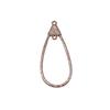 Irregular Oval Frame Connectors Moon Hammered Texture Links For Earring Making