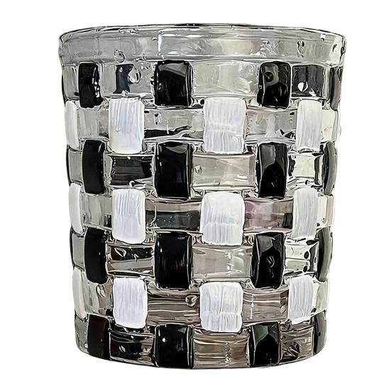 Multicolor Mosaic Glass Water Cup Tea Coffee Stained Glass Design Water Bottle Dining Table Accent Decorative Drinkware