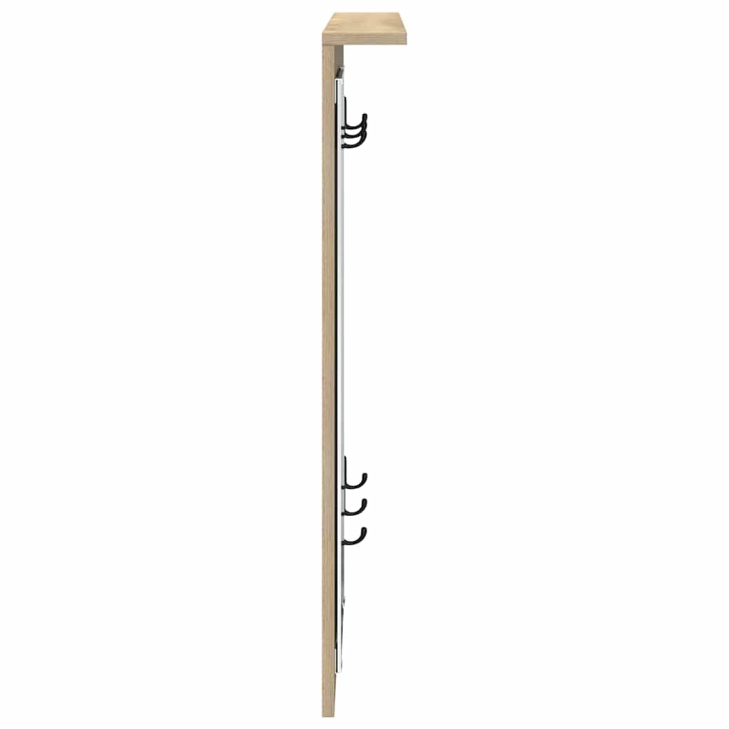 Wall Mounted Coat Rack in Sonoma Oak 84 x 10 x 80 cm