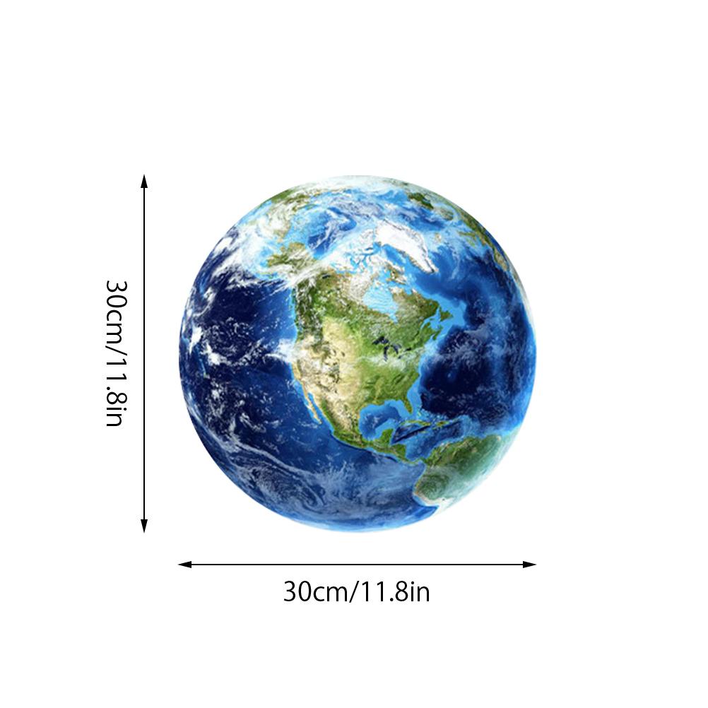 Adesivo Terra Luminoso 30cm Pianeta Universo Adesivi Murali Fluorescenti al Buio Adesivi Fai da Te Decorazione Camera da Letto Bambini