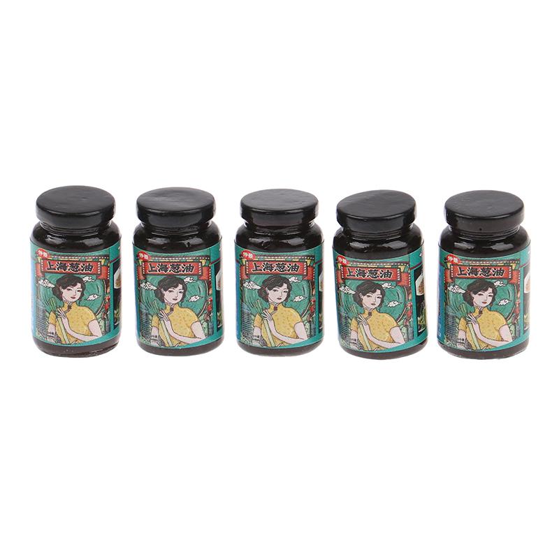 5Pcs Dollhouse Miniature Condiment Model Mini Kitchen Decoration Accessories
