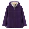 Elderly Women's Fleece-Lined Hooded Jacket