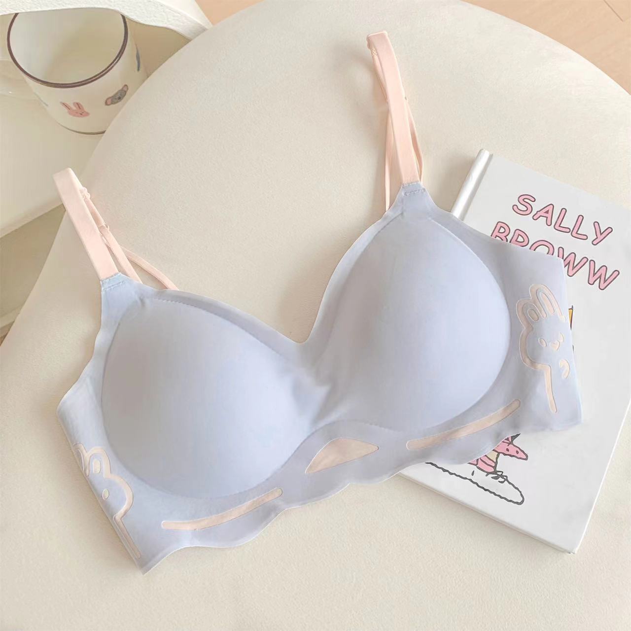 Милые бюстгальтеры для девочек Бесшовные пуш-ап бюстгальтеры для женщин Модные внутренние топы Женское нижнее белье 34/75AB
