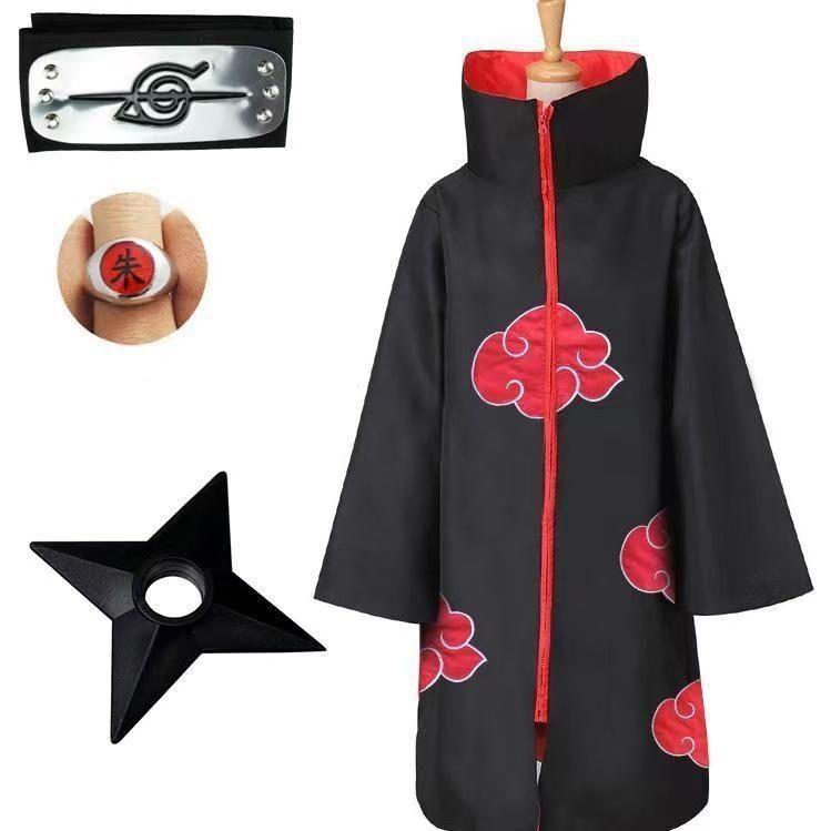 Hokage Uchiba Itachi Ninja Naruto Akira Organization Cloak cos Clothing Peripheral Payne Clothing Red Cloud Robe Jacket