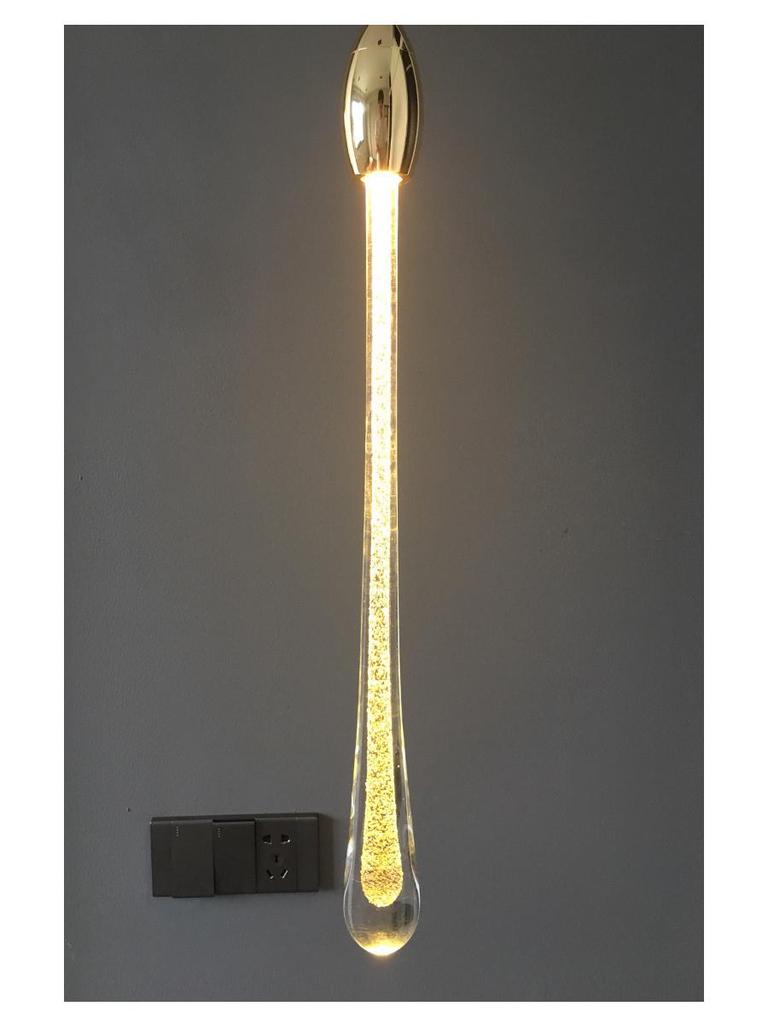 Modern Minimalist Crystal Water Drop Spiral Staircase Chandelier for Bedroom and Restaurant