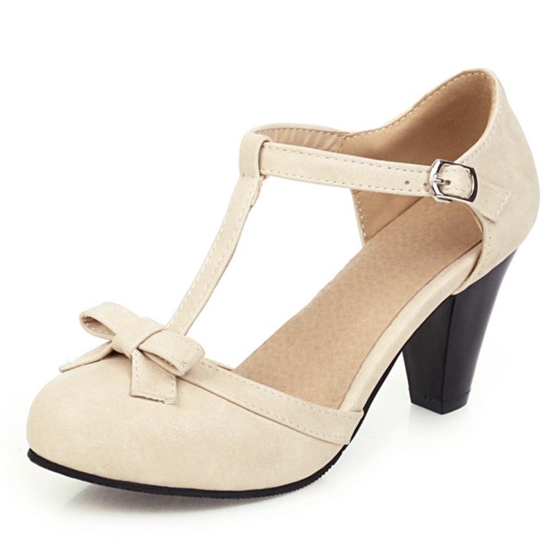 Elegant Women's Pumps Lolita D'Orsay Summer Shoes Fashion Strap Black Grey High Heels Classic Party Office Shoes Women Comfort