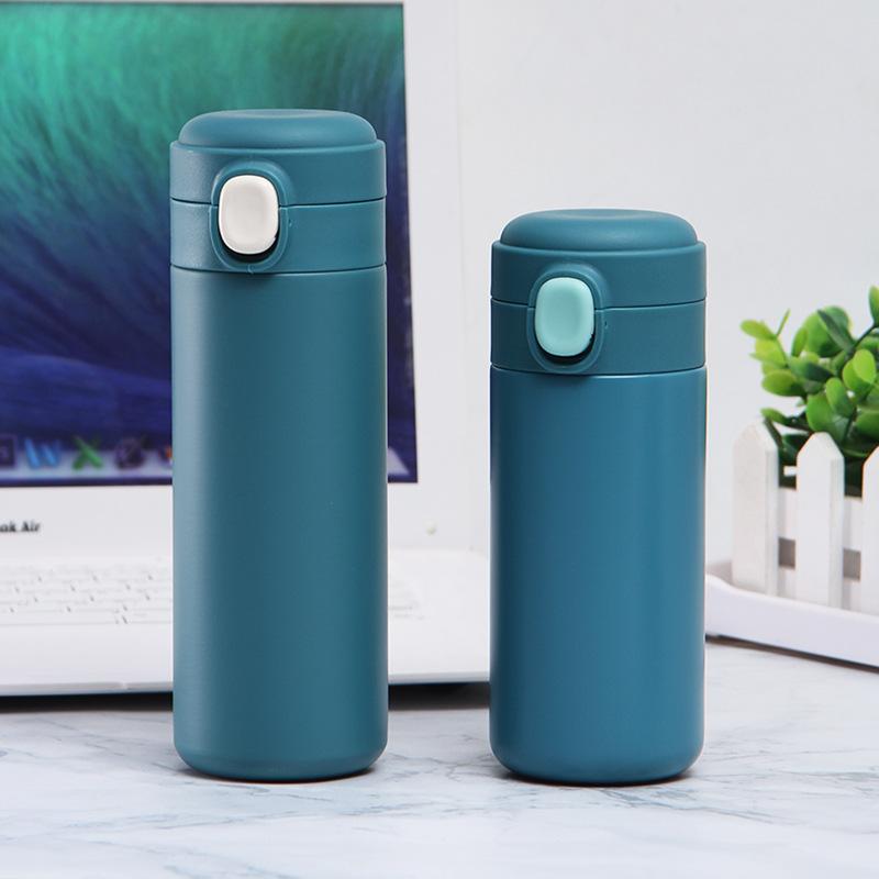 Thickened 304 Stainless Steel Pea Cup Outdoor Portable Pocket Cup Student Female Bouncing Cup Double Water Cup Thermos Cup