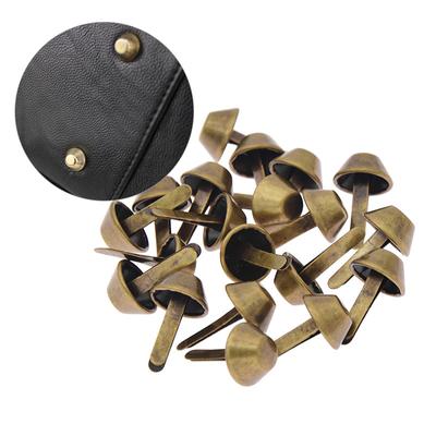 20 Stück Handtasche Tasche Geldbörse Metall Dekorationen Leder Schrauben Nieten Ohrstecker 12 mm zwei Fuß
