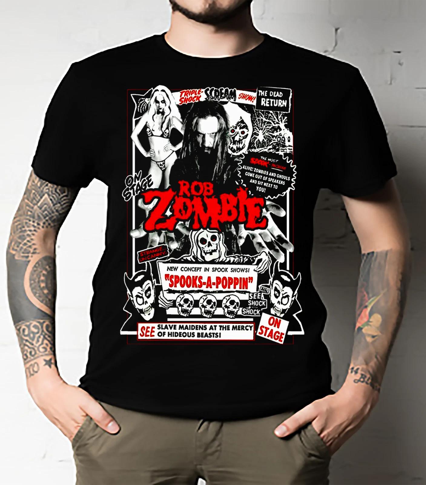 Men s and Women s T-shirts Art de bande vintage r*b Zombie S
