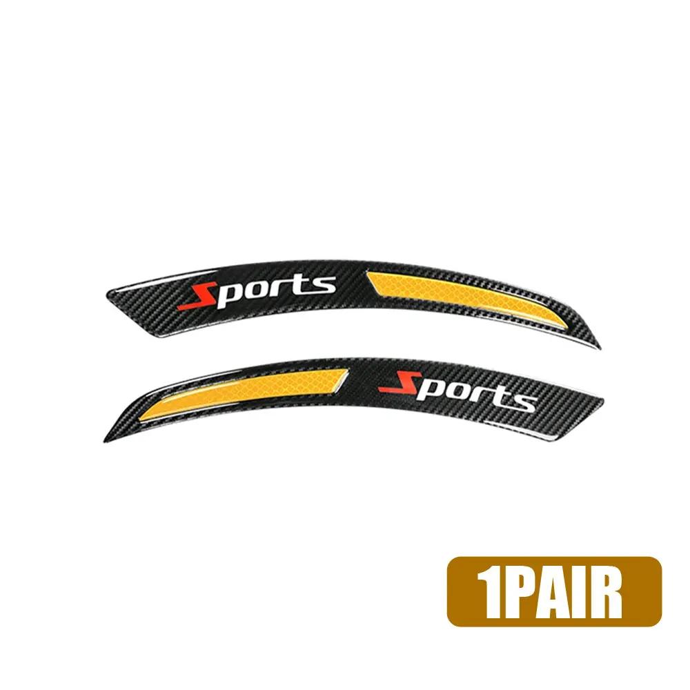 

Колеса автомобиля с рисунком из углеродного волокна, колесные арки, универсальные автомобильные крылья, арки звуковых сигналов, декоративные кромки, расширенная формованная защита жёлтый