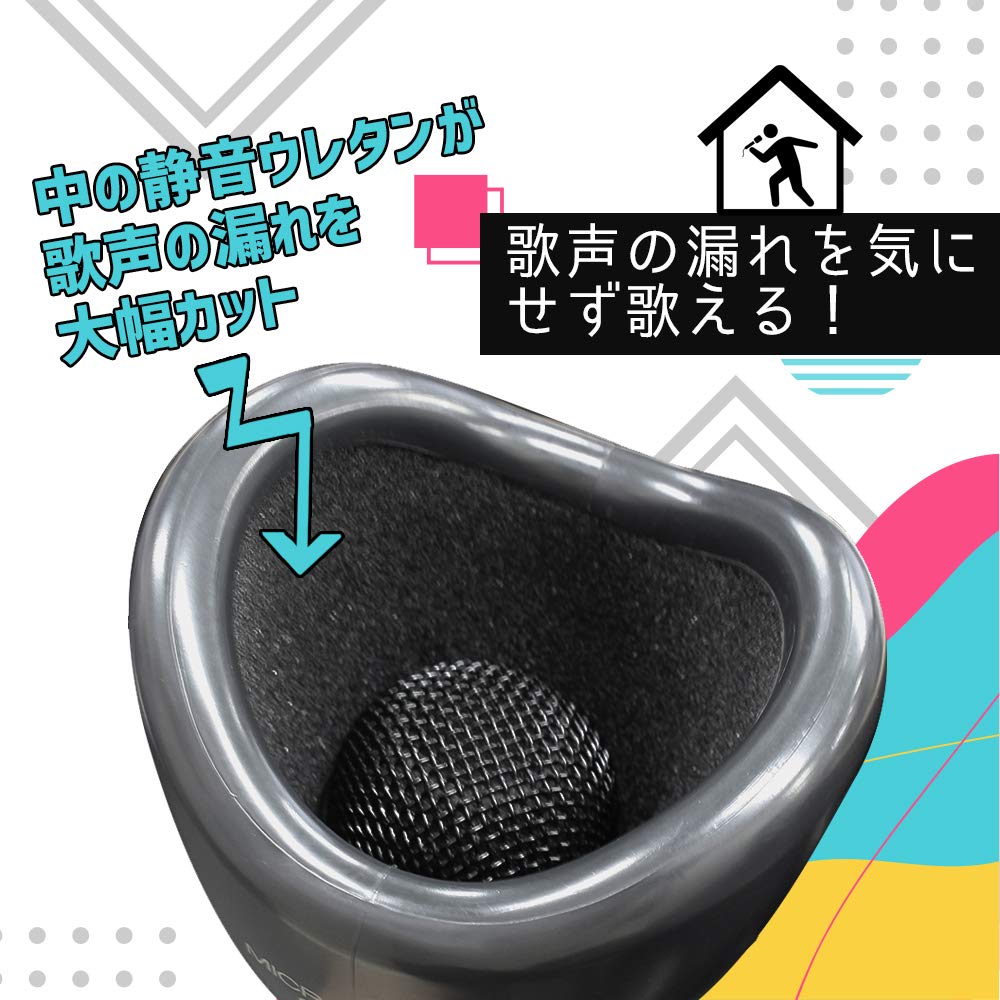 Allone Microphone Cover 11 X 11 X 11cm Compatible with Black Urethane Washable Sound Leakage Cut Switch/PS4 ALG-MICCK