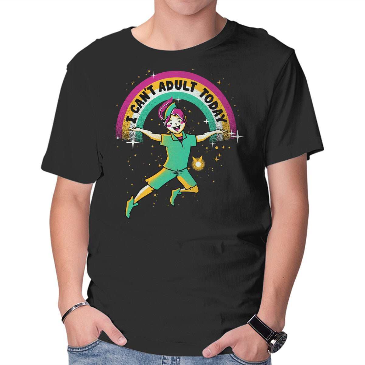 Unisex Crew Neck T-Shirt No Adulting Graphic Short Sleeve Casual Tee M
