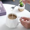 Geometric Diamond Rhombus Ceramic Couple Mug