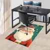 Christmas Santa Claus Chair Mat - Anime Cartoon Design, Non-Slip Carpet for Office, Home Decor, Living Room, Bedroom, Game Room & Dormitory.R078