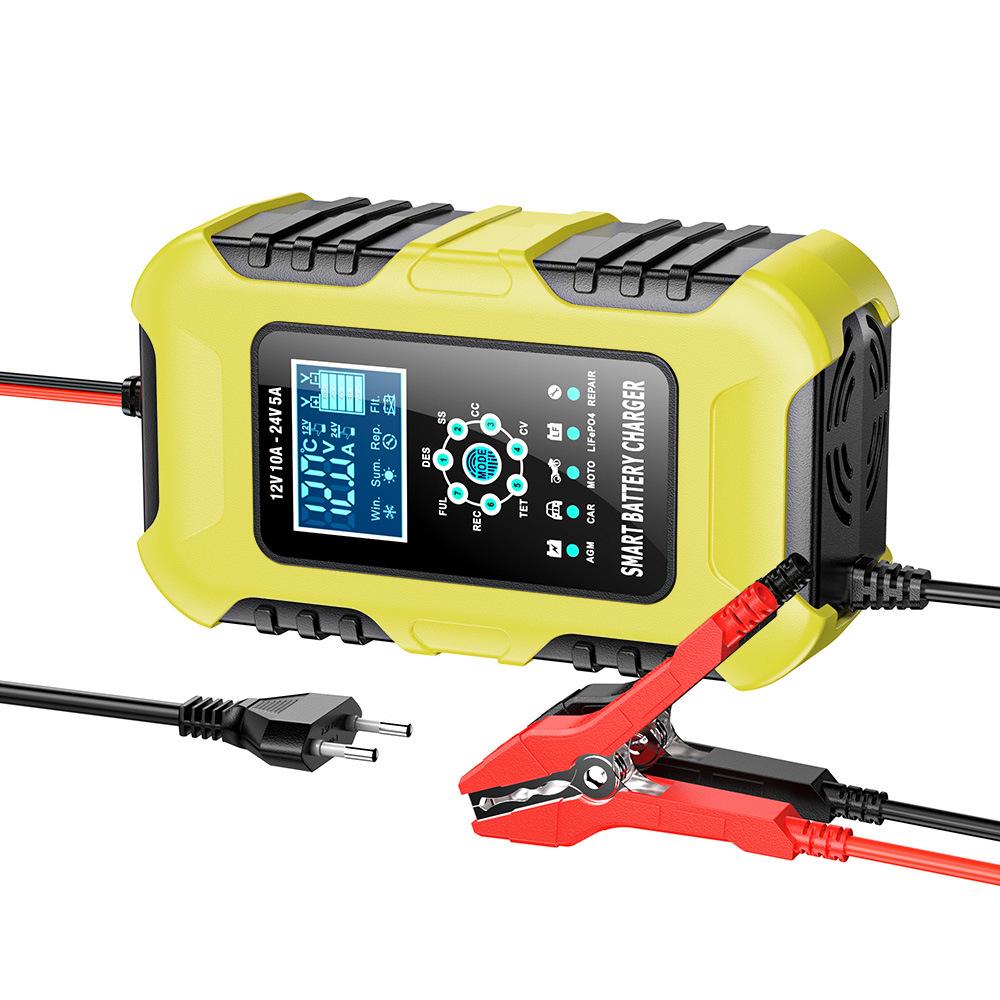 Intelligentes Ladegerät für 12V/24V Eisen-Lithium, GEL, Blei-Säure, AGM, LiFePo4 Motorrad- und Autobatterien