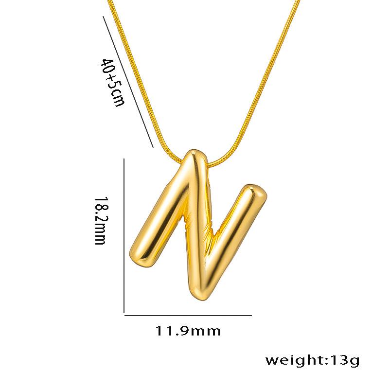 Collana con Ciondolo Lettera Alfabeto A-Z in Acciaio Inossidabile per Donna Catena a Serpente Iniziale Choker Clavicola Collane Gioielli per Regali di Compleanno