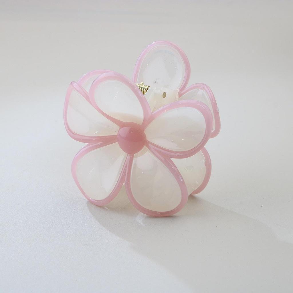 Korean Style Plumeria Hair Clip - Elegant Updo Claw Clip for Women, Perfect for Vacation & Gentle Style