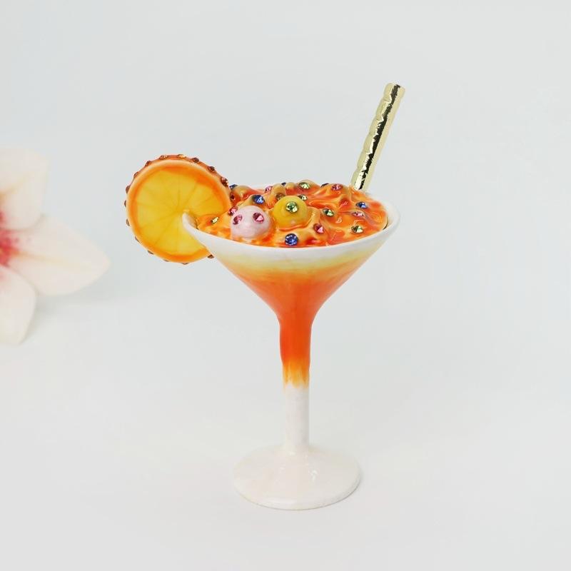 

Metal Crafts Enamel Color Simulation Juice Cup Cocktail Cup Living Room Entrance Bar Creative Decoration оранжевый