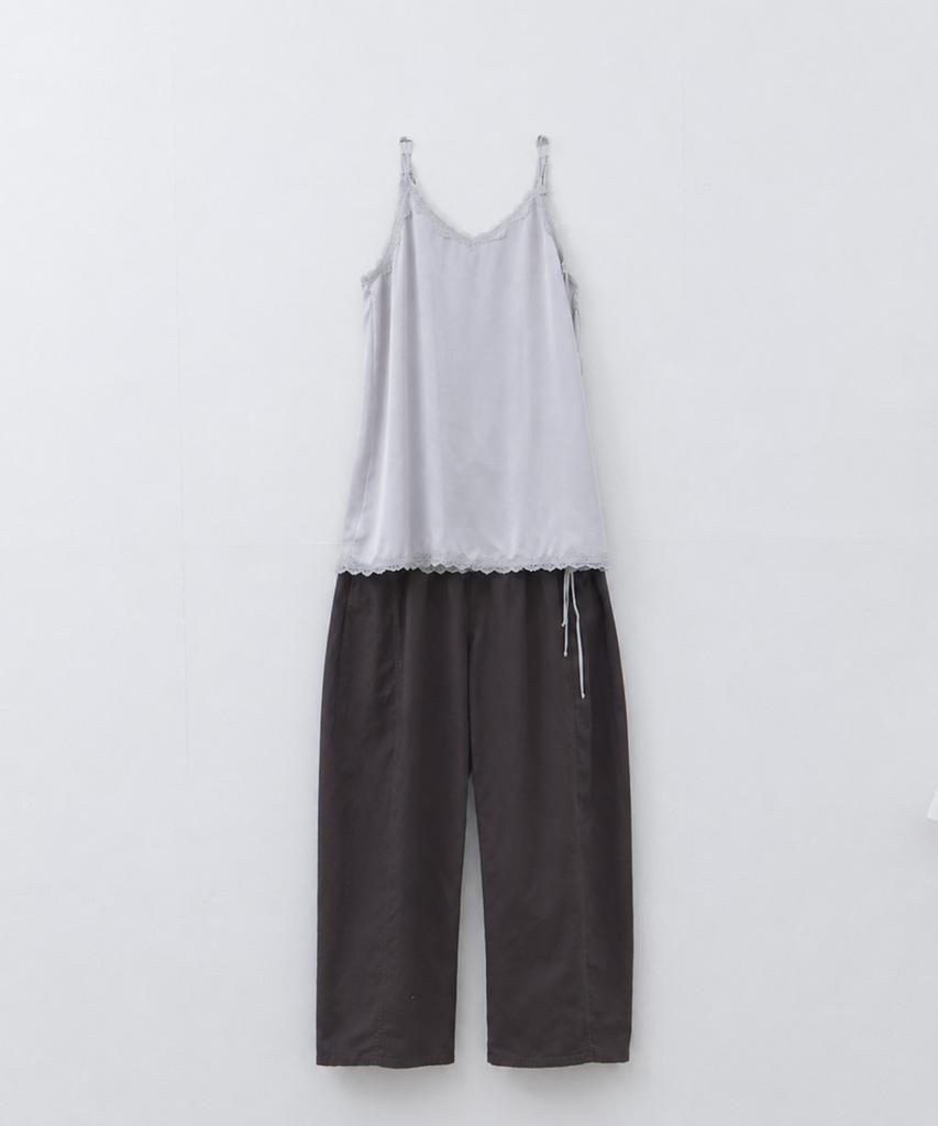 Cluny Satin Layered Slip Dress - Gray