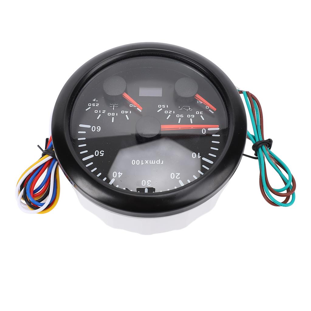 3 v 1 Elektrický tachometr Manometr tlaku oleje Teploměr vody 3 3 8in 6000rpm 0 až 150 PSI 100 až 250 Fahrenheita 7