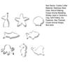 8 Pezzi Tagliabiscotti Animali Marini Coda di Sirena Stella Marina Conchiglia Squalo Forme Biscotti a Tema Marino Acciaio Inossidabile Decorazione