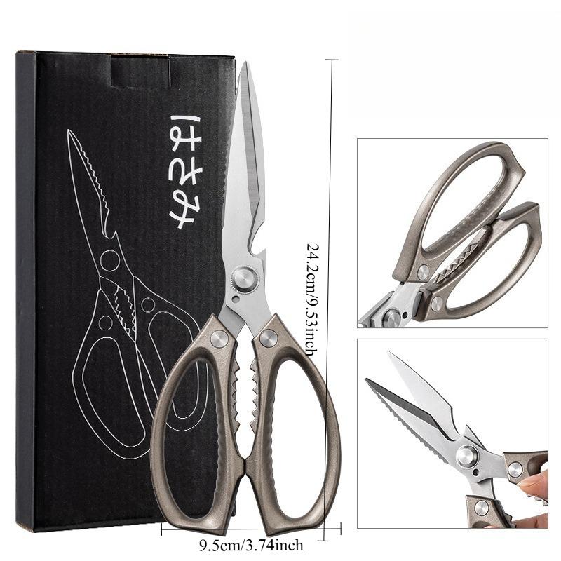 Multi functional household kitchen scissors, powerful chicken bone scissors, stainless steel barbecue scissors